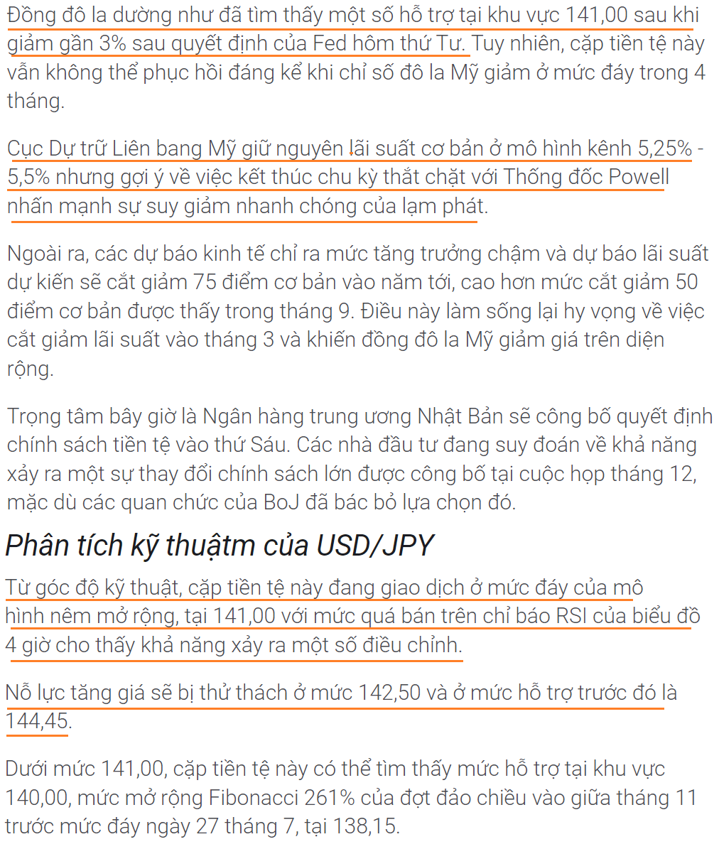 Thị trường USDJPY