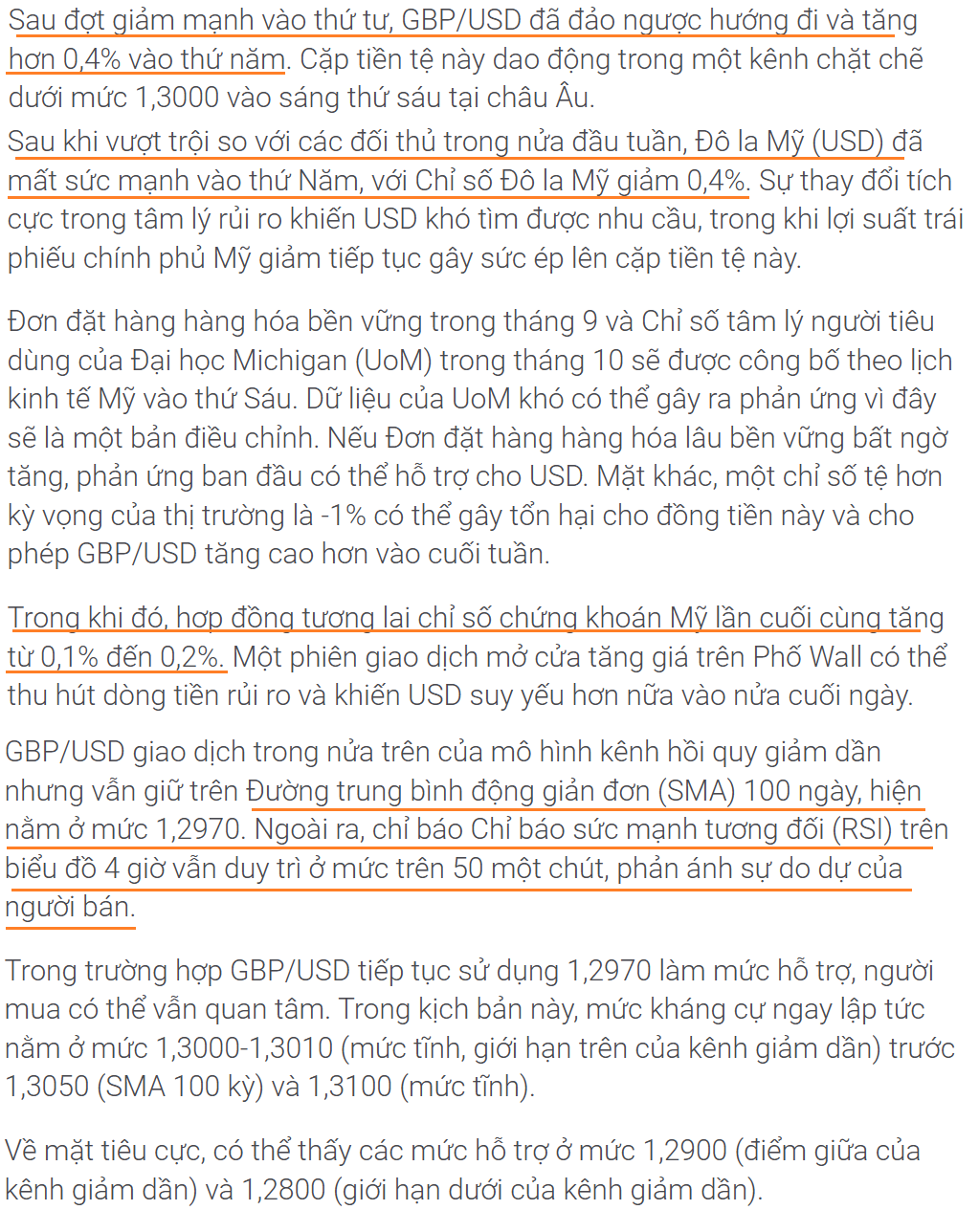 Thị Trường GBPUSD